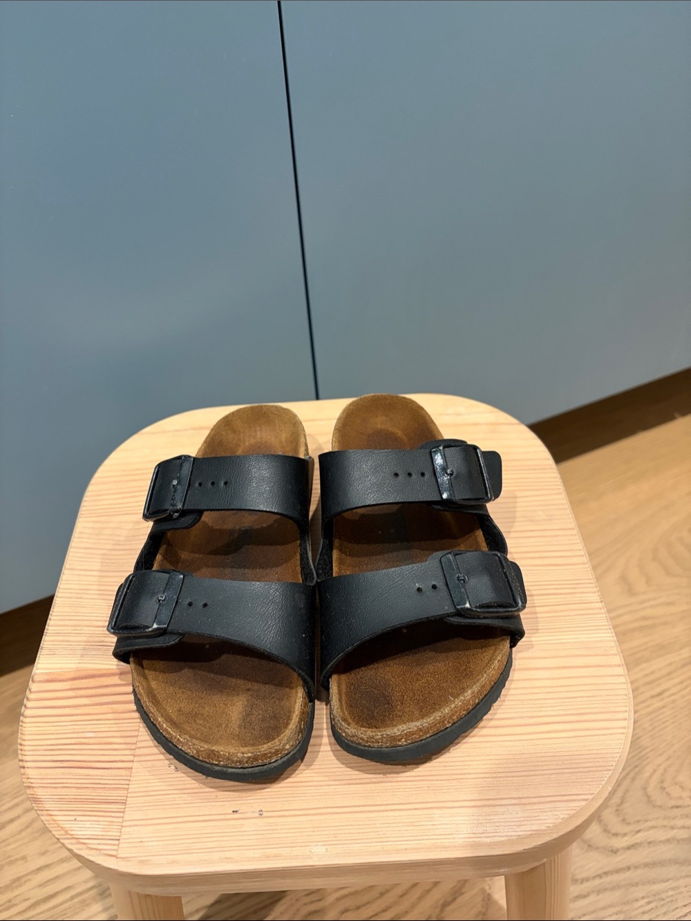 Birkenstock Kids Black Double-Strap Sandals with Buckles